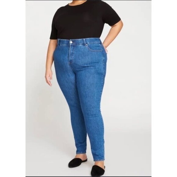 Universal Standard Riviera High Rise Skinny Jeans Sz 00 XS Womens Blue - Picture 1 of 10